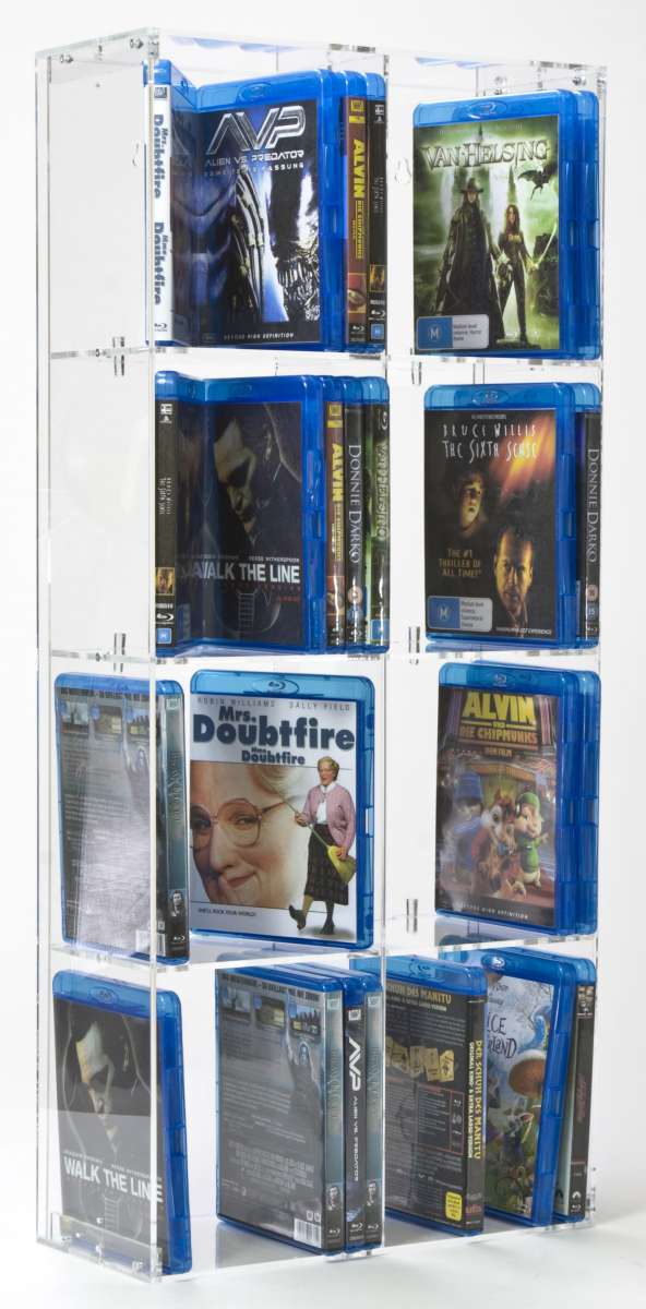 Versatile Bluray Rack With 8 Shelves Media Racks