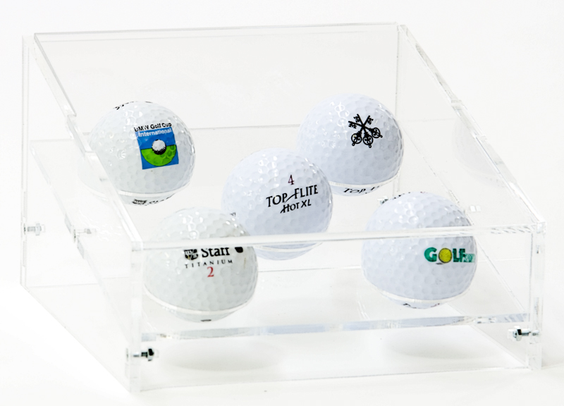 Table Top 5 Golf-Ball Display Case, Golf, Sports