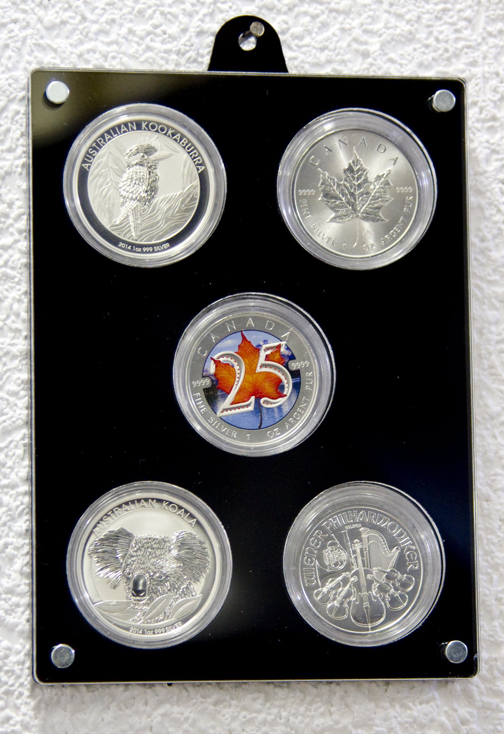 Coin Case for 5 Encapsulated 1oz Silver Coins